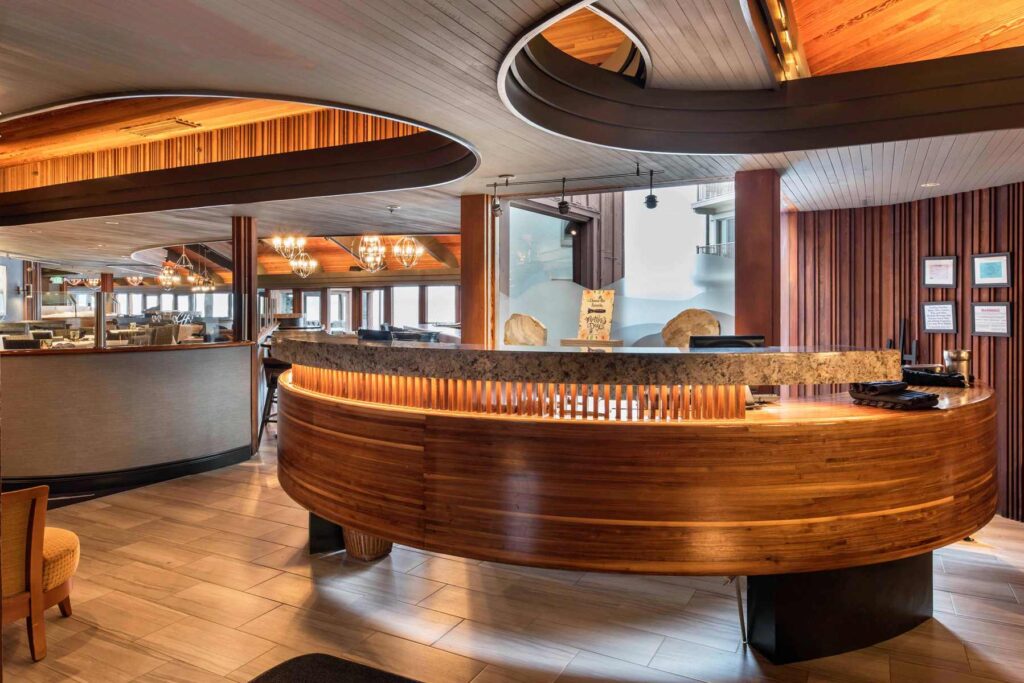 Modern and Sleek Hotel Front Desk Area