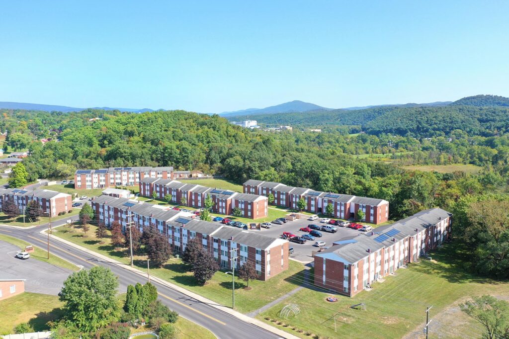 Aerial View of Fairstead Apartments on Sunny Day