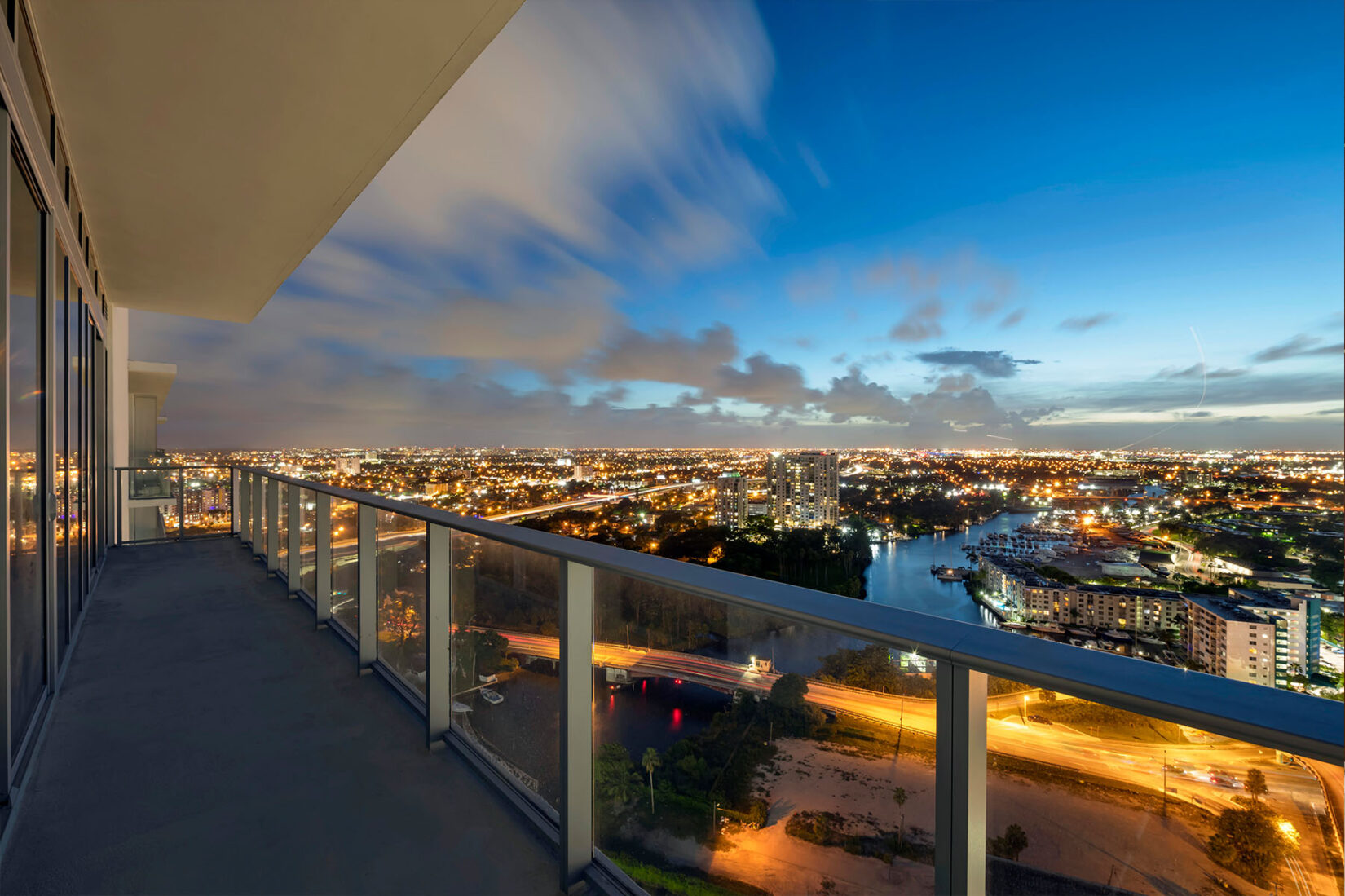 Balcony View of Miami at Dusk