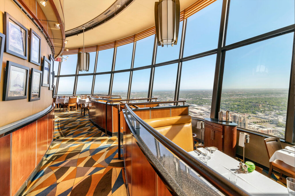 Wrap-Around Restaurant with City Views