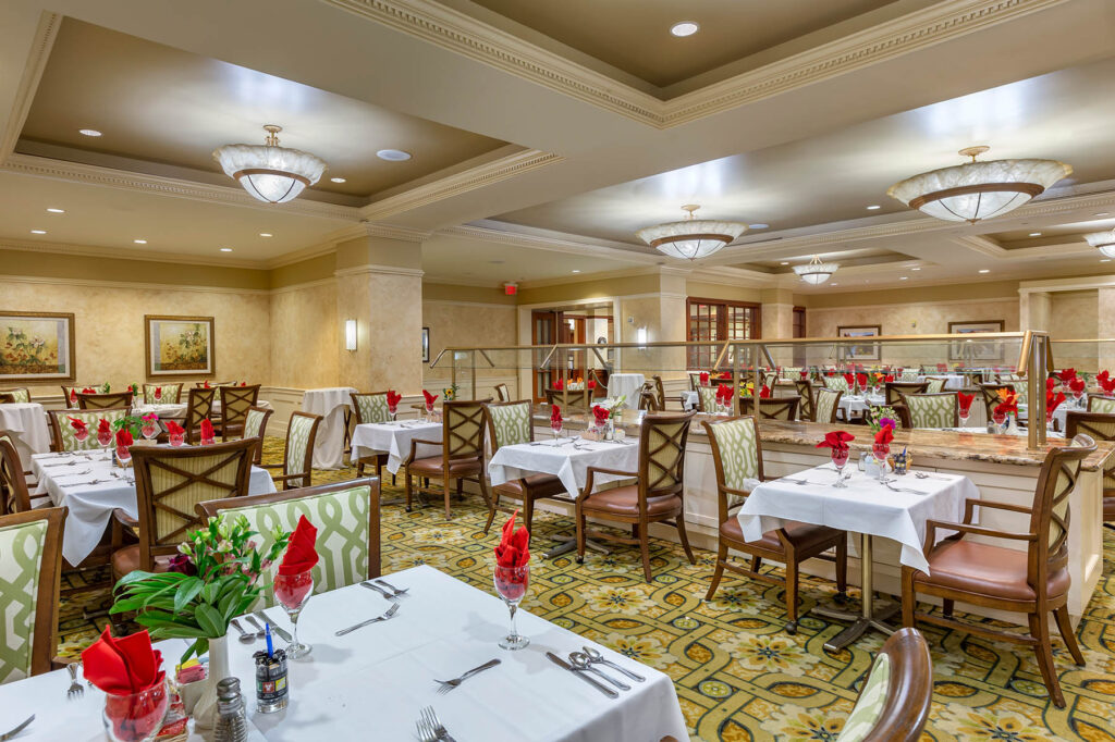 Upscale Senior Living Dining Room Area