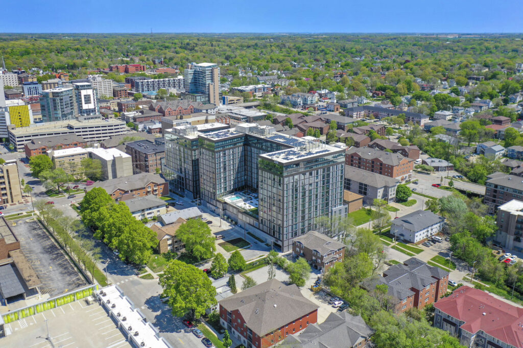 Drone Photography of Rise at Riverfront Crossings