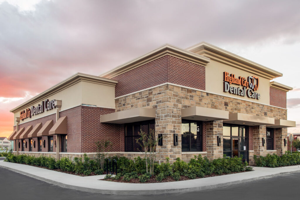 highland city dental care exterior sunset