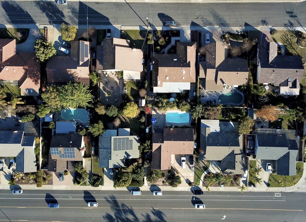 Aerial View of Homes in San Diego