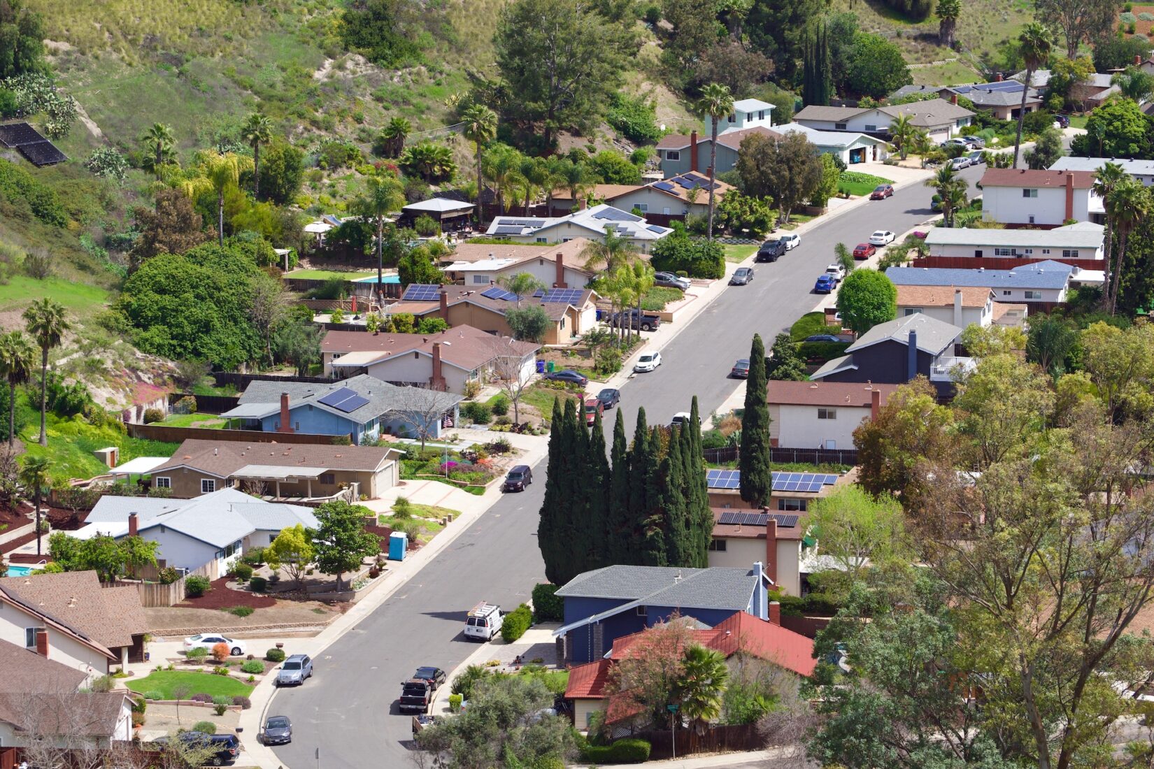 Exterior View of San Diego Neighborhood Homes