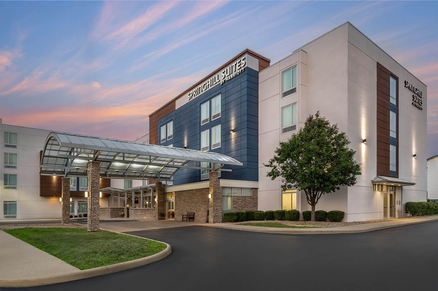 Springhill Suites Canton Ohio Cs3photography Twilight Exterior